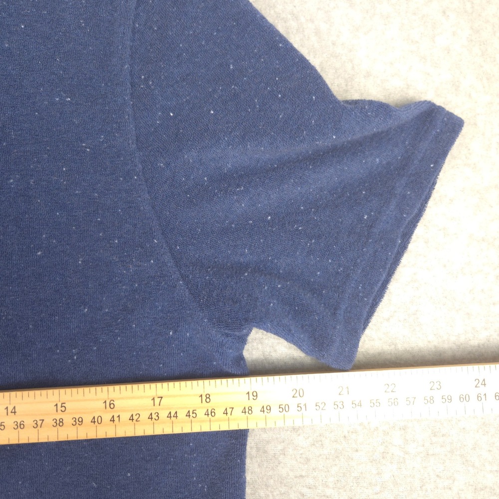 The Normal Brand Men's‎ Blue Speckled Knit Button Down Shirt Size S Short Sleeve - Picture 5 of 6